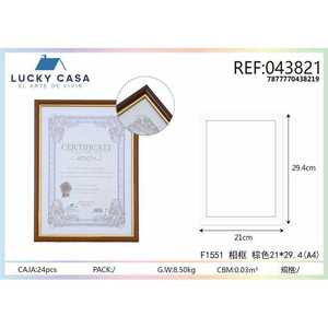 Commercio all'ingrosso 21x294cm A4 dimensioni elegante cornice in legno stile classico americano con materiale su tela per i certificati - Product Image 1