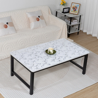 Nappe de table noire RNPT en PVC, motif botanique argenté, rectangulaire, en vinyle décoratif pour hôtel et restaurant