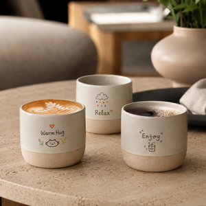 แก้วกาแฟเซรามิกดีไซน์ทันสมัยแบบส่วนตัว พร้อมสลักเลเซอร์ พิมพ์ลายด้วย UV ใช้กับเครื่องล้างจานและไมโครเวฟได้ เหมาะสำหรับเป็นของขวัญ ใช้ในสำนักงานหรือที่บ้าน - Product Image 6