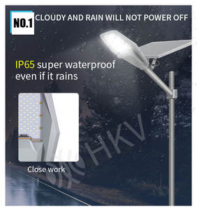 Lampe solaire LED extérieure avec garantie de 2 ans, IP65 étanche, en alliage d'aluminium, 100W, lampes solaires extérieures pour cour - Product Image 5