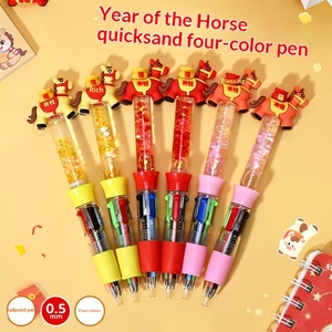 Bolígrafos <span class=keywords><strong>de</strong></span> punta redonda económicos, personalizables, multicolor, creativos, bonitos, <span class=keywords><strong>de</strong></span> dibujos animados, con efecto arena movediza, en cuatro colores, al por mayor, chinos - Product Image 4