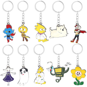 Nouveau porte-clés pendentif de personnage de dessin animé légendaire avec motif Undertale Little Flower Dog pour cadeaux d'affaires - Product Image 3