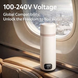 Tasse de voyage <span class=keywords><strong>Nespresso</strong></span> rechargeable USB, chauffante, en métal, 24 oz, bouilloire portable isolée pour l'Inde, électrique pliable - Product Image 3