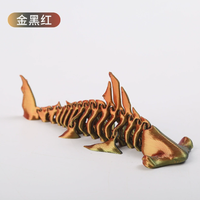 Figurine articulée de requin marteur imprimée en 3D, articulations mobiles, décoration de bureau, animal marin, vente en gros, cadeau tendance