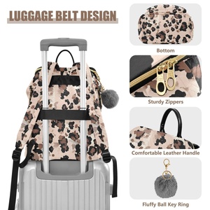 Top Quality Customs Leopard Print Lightweight Designer <b>Women</b> Eco-friendly Casual Waterproof <b>Large</b> Size Travel <b>Backpack</b> - Product Image 4
