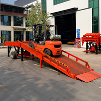 LANSHENG 6t 8t 10t 12t 15t Tragbare Mobile LKW-Laderampe Hydraulische Container-Laderampe für Gabelstapler