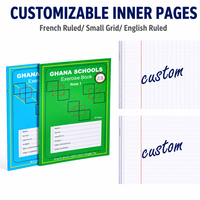 Cahier d'exercices scolaires A4 agrafé, couverture personnalisée, pour usage quotidien des étudiants, vente chaude, directement de l'usine
