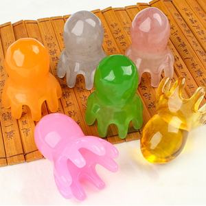 Nuevo diseño, Material de resina con forma de pulpo, herramienta de masaje Guasha, herramientas de masaje Facial Manual, herramienta de masaje de cabeza y cuero cabelludo - Product Image 1