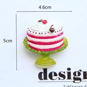 Ventes directes d'usine nouvelle Simulation Croissant gâteau résine nourriture jouer bricolage Flatback réfrigérateur aimant accessoires résine artisanat - Product Image 6