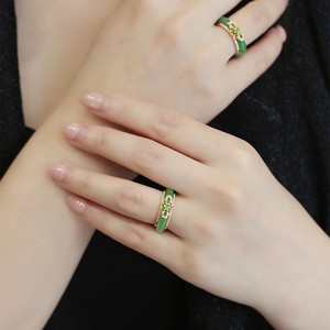 Anelli <span class=keywords><strong>di</strong></span> <span class=keywords><strong>giada</strong></span> naturale placcati in oro da donna da uomo con <span class=keywords><strong>anello</strong></span> <span class=keywords><strong>di</strong></span> <span class=keywords><strong>giada</strong></span> gioielli in <span class=keywords><strong>giada</strong></span> bianca coppia anelli per regali - Product Image 4