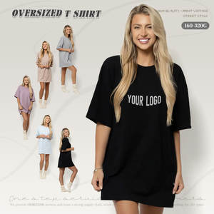Toptan özel Logo siyah rahat artı boyutu <span class=keywords><strong>T</strong></span>-<span class=keywords><strong>shirt</strong></span> elbiseler için kadın kıyafetleri boy boş seksi gevşek yazlık <span class=keywords><strong>T</strong></span>-<span class=keywords><strong>shirt</strong></span> elbise - Product Image 1