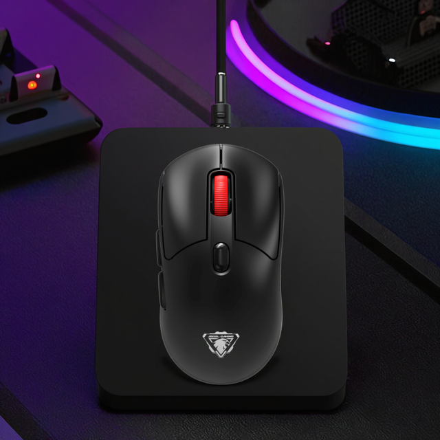 Custom 6D Three-Mode Rechargeable Gaming Mouse Wireless Computer Mouse Three-Mode Lightweight with BT for Right-handed Users