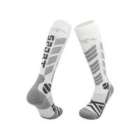 Chaussettes de ski en laine mérinos sur mesure, longues, anti-froid, très élastiques, pour l'alpinisme en extérieur, avec logo intégré