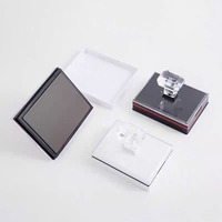 Carimbo Flash para Escritório com Cabo de Cristal Diamante Personalizado HX, Carimbo Flash de Plástico Branco com Almofada Fotossensível Sem Borda