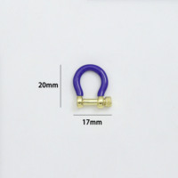 Fermoir à vis en émail en forme de U, fermoir mousqueton pour bijoux, pendentif coloré, connecteur DIY pour bracelets et colliers