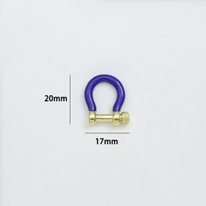 Chiusura a vite a forma di <span class=keywords><strong>U</strong></span> smaltata, fibbia a ferro di cavallo, ciondolo con moschettone per gioielli, connettore colorato per bracciali e collane fai da te - Product Image 4