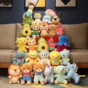 Peluche all'ingrosso da 20-25 cm per macchine artiglio, giocattoli di peluche a forma di frutta, animali dello zoo e cartoni animati - Product Image 6