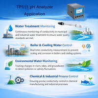Sensor PH Meter Industri Berkualitas Tinggi untuk Pengolahan Air, Transmitter Elektroda pH dengan Daya Tahan Lebih Lama