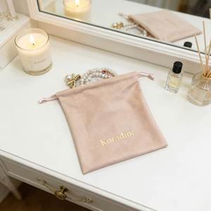 OEM INS Style Fashion Gold Stamping Velvet Pouch High-End for Jewelry Packaging Cosmetic <b>Storage</b> - Product Image 2