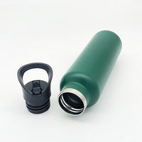 Botella de Agua Chamlign de 650 ml, Libre de BPA, Ecológica, Diseño Deportivo, Acero Inoxidable de Doble Pared, Aislamiento al Vacío, Agarre Ergonómico, Tapa de Plástico