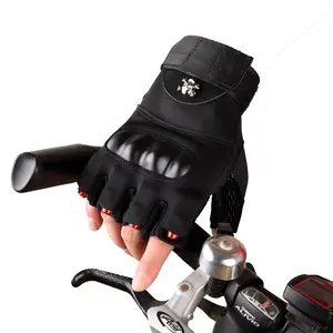 Gants d'équitation à led vente en gros demi-doigts Gants de cyclisme en plein air Lumière LED demi-doigts Hommes et femmes Gants de cyclisme demi-doigts