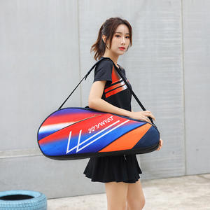 Lot de 3 sacs de sport portables personnalisés pour raquettes, à bandoulière simple ou double, grande capacité en PU, housse épaisse pour raquettes de badminton et de tennis, sac à dos - Product Image 4