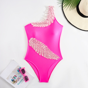 Set Baju Renang Wanita 2 Potong Model Brasil Warna Pink Mint Solid Bodysuit Bikini Gaun Maxi Liburan Pantai Rok dengan Bantalan Dapat Dilepas - Product Image 4