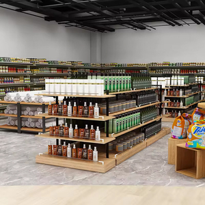 مصنع جيانغسو أرفف سوبر ماركت بيضاوية نصف دائرة نهاية جندول أسود - Product Image 6