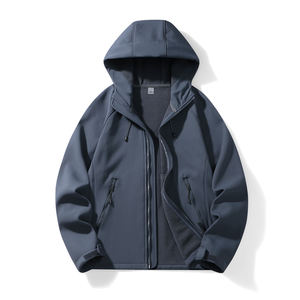 男女通用户外夹克防风防水软壳羊毛衬里连帽衫徒步旅行野营风衣外套 - Product Image 4