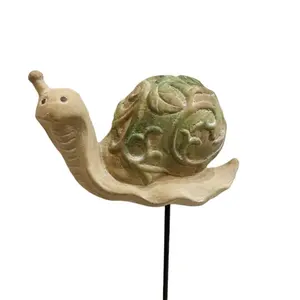 인기 있는 주문 부활절 세라믹 달팽이 공예 정원 용품 야외 장식 장식