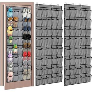 Modern Transparent Pattern Over-the-Door Fabric Eco-Friendly Foldable <b>Shoe</b> Organizer Dustproof Cover Direct Room Storage Set - Product Image 5