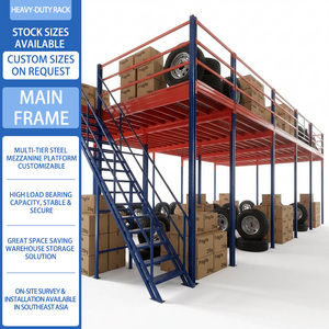 Industriële zware kwaliteit koudgewalst stalen palletrek, corrosiebestendig, elektrostatisch gepoedercoat, 2/3 ton per niveau, magazijn - Product Image 1