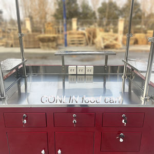 Porta frutta fresca Mobile all'aperto carrelli pieghevoli per venditori ambulanti a mano spingere il carrello degli alimenti per la <span class=keywords><strong>vendita</strong></span> - Product Image 5