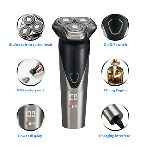 Fabricante OEM/ODM, <span class=keywords><strong>Afeitadora</strong></span> Eléctrica Rotativa 3D para Hombre, Triple Cuchilla, Recargable, Impermeable IPx4, Inalámbrica, Pantalla LED, Motor de <span class=keywords><strong>9000</strong></span> RPM - Product Image 6