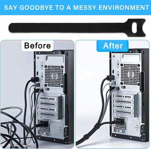 Correa de sujeción de cables ajustable con gancho y bucle de doble cara autoadhesiva ecológica al por mayor de fábrica - Product Image 5