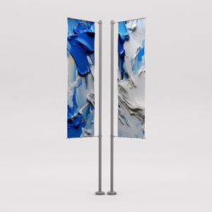 Outdoor Flying <b>Banner</b> Promotion Custom Printed Advertising Feather Teardrop Flag Bali Bow Beach Flag with Corss Base - Product Image 3