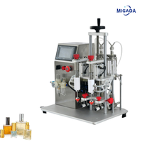 Machine de remplissage semi-automatique de bureau à 2 buses pour flacons de parfum, remplisseuse pneumatique à vide pour liquides cosmétiques et parfums, modèle très vendu