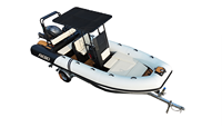 Bateau pneumatique RIB 600 à double coque en aluminium Hypalon/PVC avec T-TOP, certifié CE, Allemagne, 20 pieds