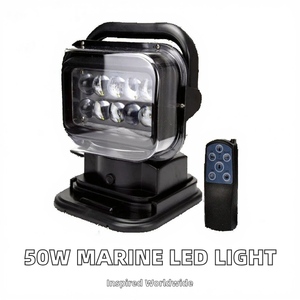 Projecteur LED marin 7 pouces 50W IP65 blanc noir avec télécommande, éclairage <span class=keywords><strong>de</strong></span> travail, angle <span class=keywords><strong>de</strong></span> faisceau <span class=keywords><strong>de</strong></span> 30 degrés pour bateau, voiture, tout-terrain, camion 4x4, SUV - Product Image 6