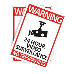 Segnaletica di sicurezza Produttore del Metallo di Sicurezza di Allarme Video di Sorveglianza Segno Della Macchina Fotografica di Sicurezza In Metallo Reverse Segnaletica