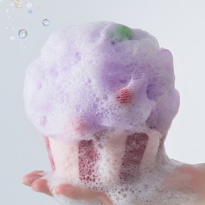 Éponge de bain double arc-en-ciel mignonne style Ins, très populaire sur internet, pour la douche et le gommage doux, <span class=keywords><strong>gadget</strong></span> de bain pour bébé - Product Image 2