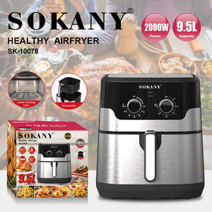 NOUVEAU Design 9.5L 10L 2000w <span class=keywords><strong>Friteuse</strong></span> à double chauffage Bouton mécanique Contrôle durable Cuisson et <span class=keywords><strong>boulanger</strong></span> <span class=keywords><strong>Friteuse</strong></span> à air avec double panier - Product Image 2