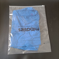 Sac en plastique transparent LDPE avec fermeture éclair coulissante, imprimé avec logo personnalisé, recyclable, pour l'emballage de chaussettes, de chaussures, de fourrures et de vêtements