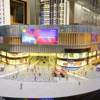 Maqueta de Edificio Comercial Personalizada en 3D, Escala 1:80, con Diseño Iluminado por LED y Materiales Personalizados para Centro Comercial