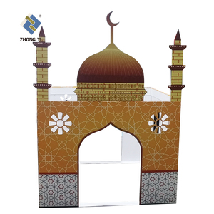 Logo personalizzato stampato in cartone riciclabile moschea casetta portatile carta Offset <span class=keywords><strong>Masjid</strong></span> con stampa Offset - Product Image 2