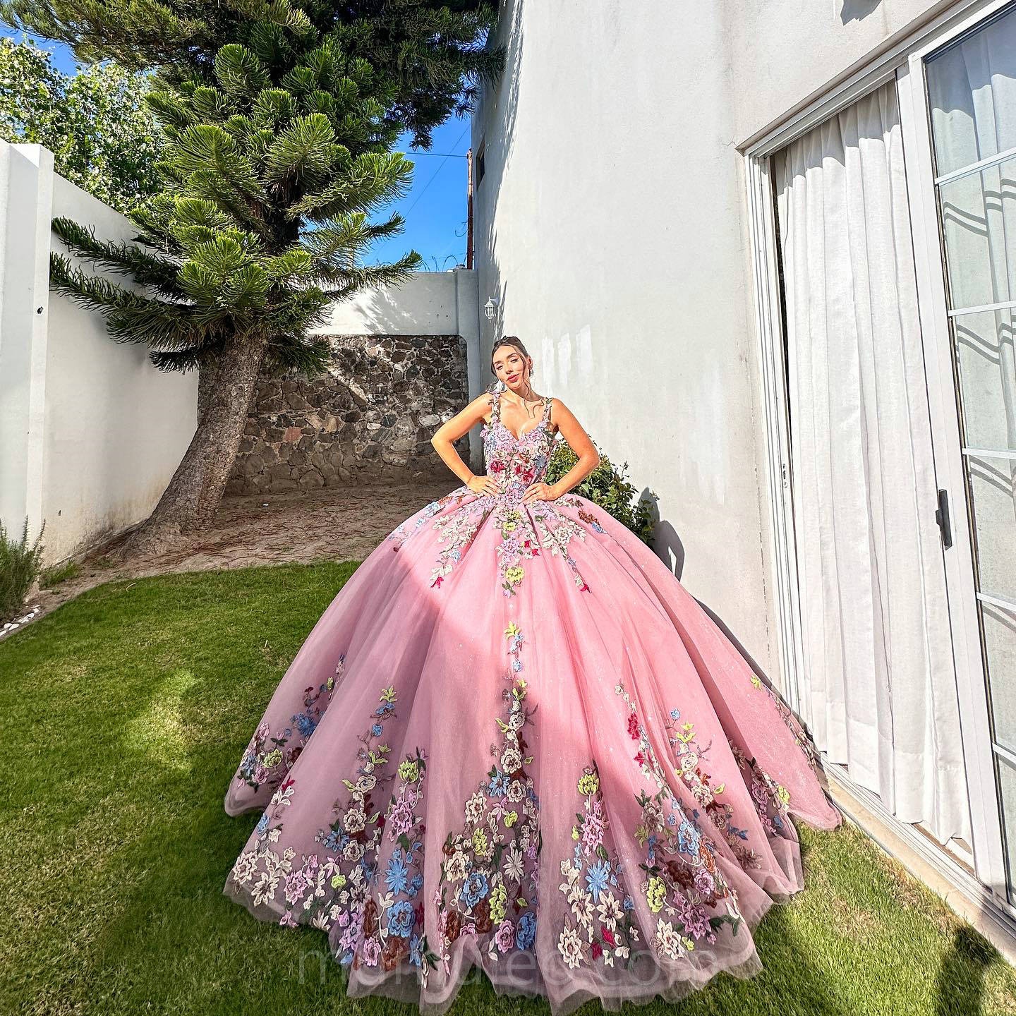 coral pink quinceanera dresses Mumuleo Coral Quinceanera Dress Spaghetti Strap Sweet 15 Gowns 3D Flower  Wear Pageant Sweetheart 2024 Ball Gown Princess Dresses