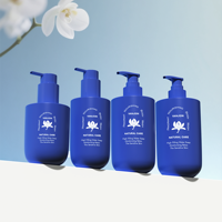 Bouteilles à pompe cosmétiques en plastique 150 200 400 500 ml PET PCR Cylindre Fond rond Lotion Crème Gel douche Shampooing