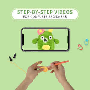 Fai da te fai da te filato piatto artigianale bambini animali per maglieria e cucito principianti kit all'uncinetto - Product Image 2