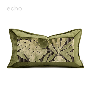 Cuscino Lombare per Divano e <span class=keywords><strong>Poggiatesta</strong></span> <span class=keywords><strong>Letto</strong></span> in Velluto Tagliato Importato Stile Old Money di Lusso Leggero Francese Echo Shanghai per Camere Modello Hotel - Product Image 1