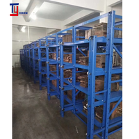 Système de rayonnage en entrepôt Support de moule semi-ouvert 3 couches avec tiroirs en acier robuste Support de stockage en acier